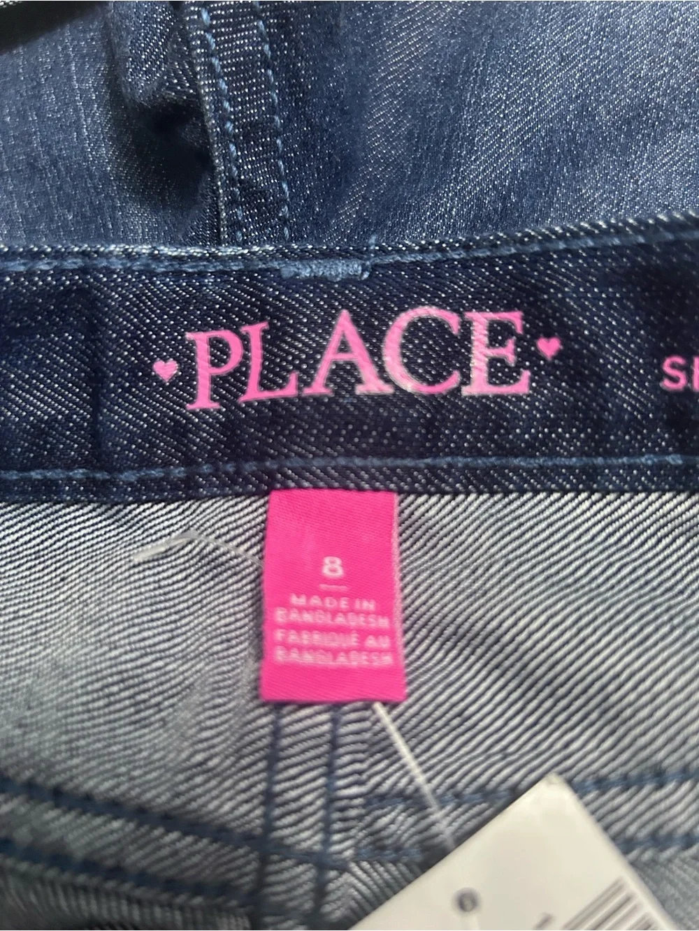 The Children’s Place Dark Blue Cuffed Denim Shorts. NWT Size 8